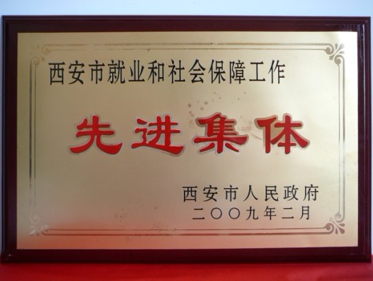 2009年2月，被西安市政府評(píng)為西安市就業(yè)和社會(huì)保障工作先進(jìn)集體